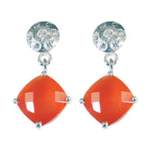 Emily Red Stud Earrings for Glam Everyday Wear Red Onyx Red Stud